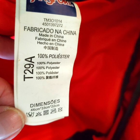 Jansport Grey Red Backpack Adjustable Straps School Hiking Pack Work - Picture 10 of 11